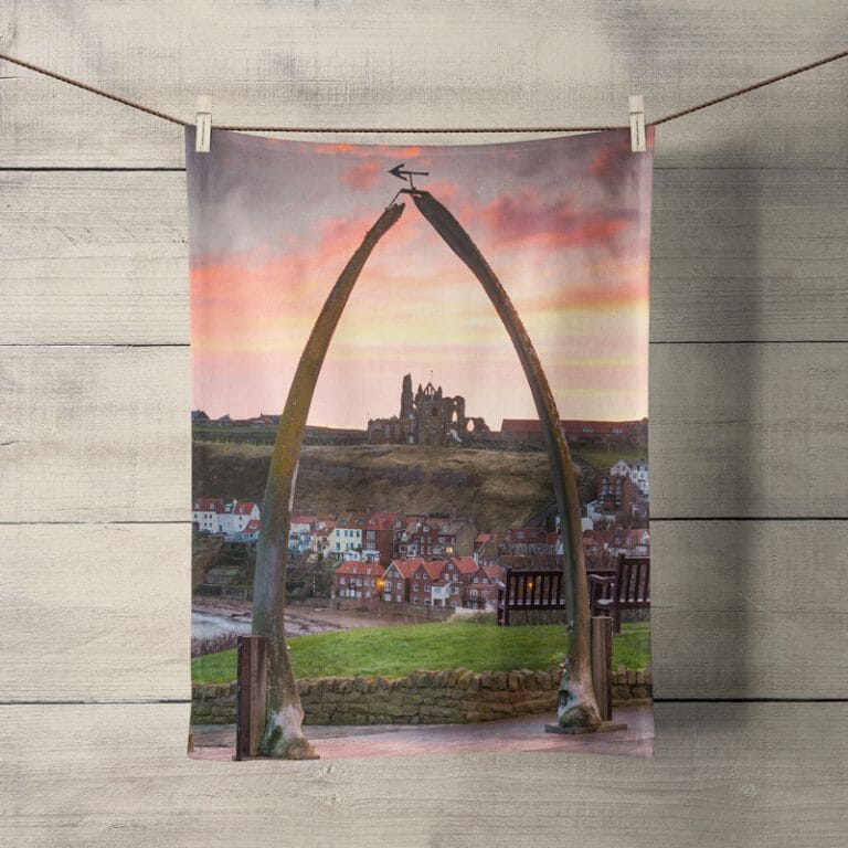 Whitby Whalebones Tea Towel