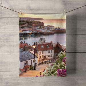 Whitby's 199 Steps Tea Towel