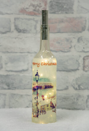 Whitby Steps Christmas Light Up Bottle