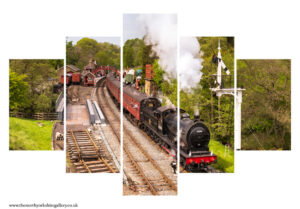 65894 Departing Hogsmeade Station At Goathland 5PCS Wall Art