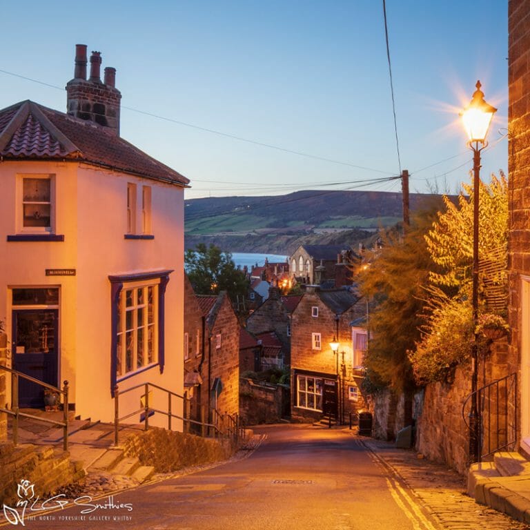 Autumn Morning At Bay Town Robin Hood's Bay Mini Foam Board Print