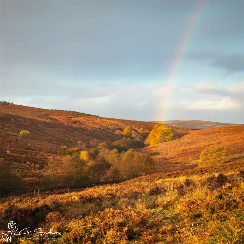 Autumn Rainbow On The North Yorkshire Moors Photo Slate 1 Autumn Rainbow On The North Yorkshire Moors Photo Slate