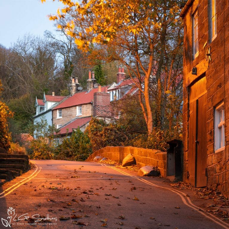 Autumn In Robin Hood's Bay Village Mini Foam Board Print