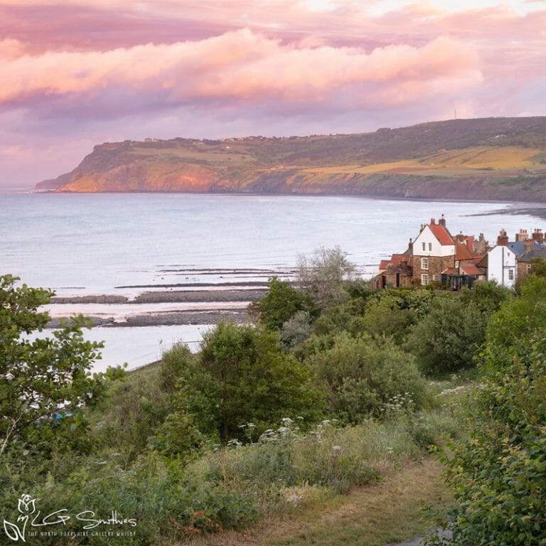 Bay Town Robin Hood's Bay Yorkshire Mini Foam Board Print