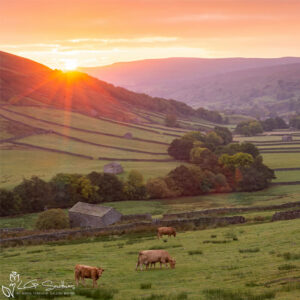 Beautiful Swaledale Sunrise Photo Slate