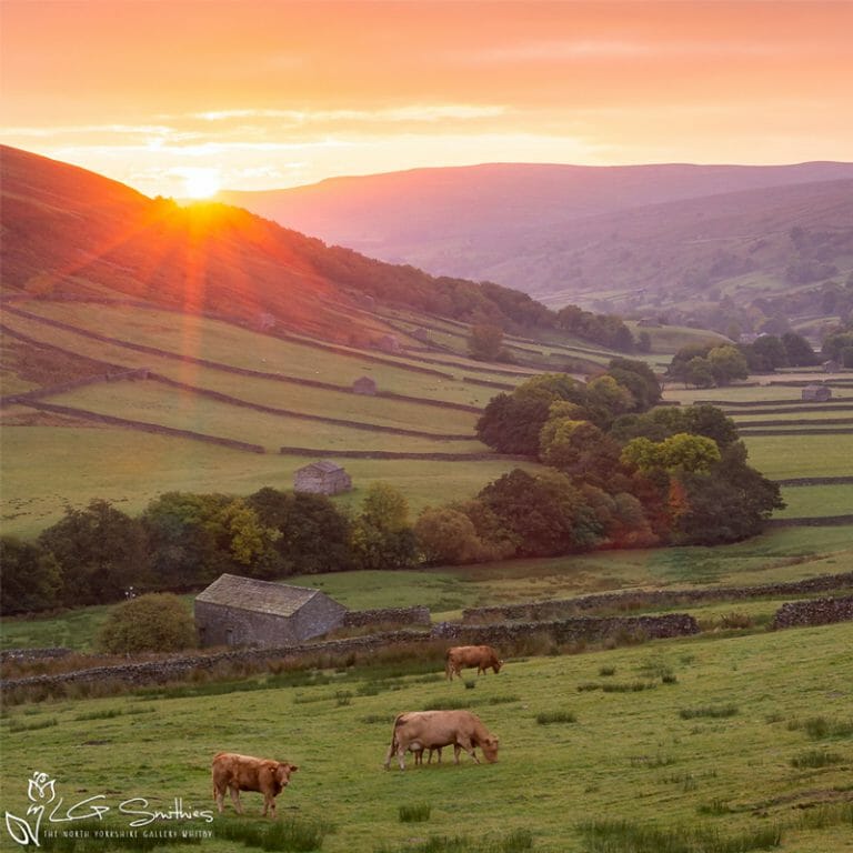Beautiful Swaledale Sunrise Photo Slate