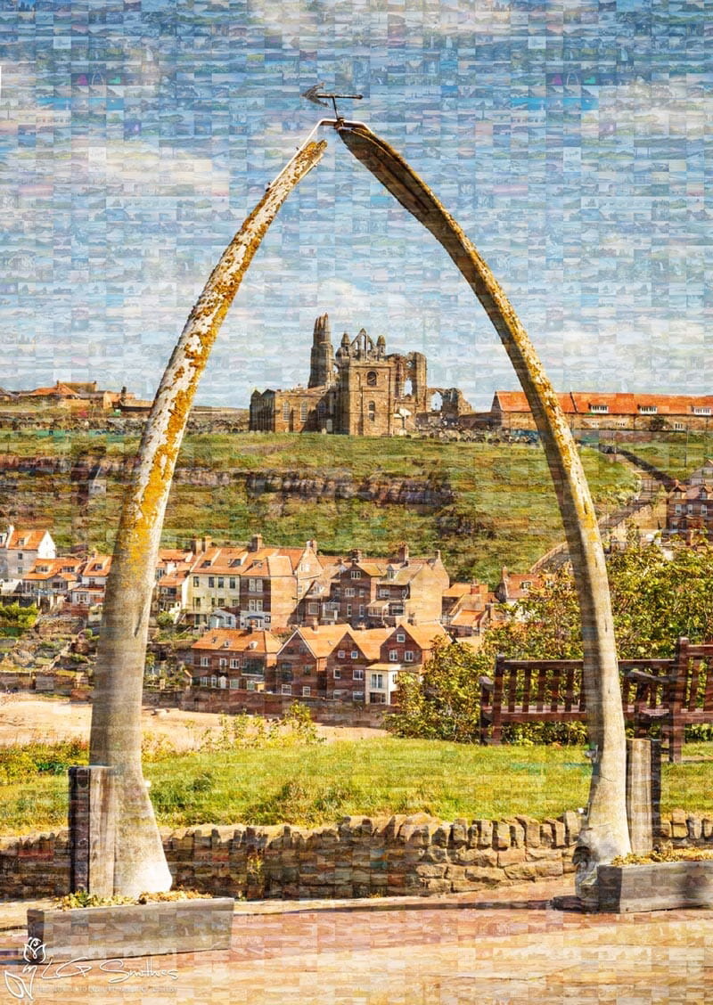 Big Yorkshire Print Whitby Whalebones Big Yorkshire Print Whitby Whalebones