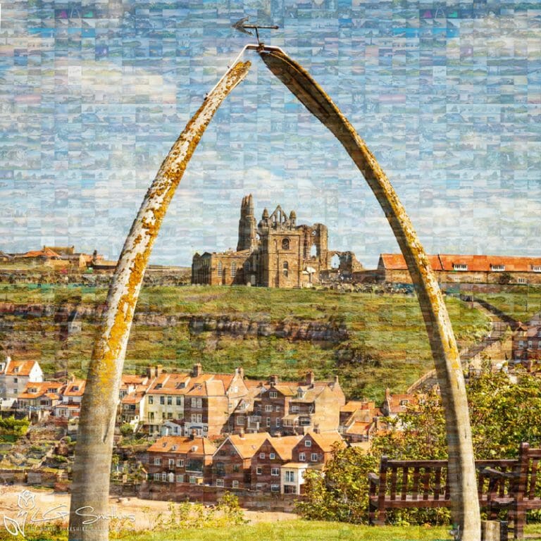 Big Yorkshire Print Whitby Whalebones Mini Foam Board Print