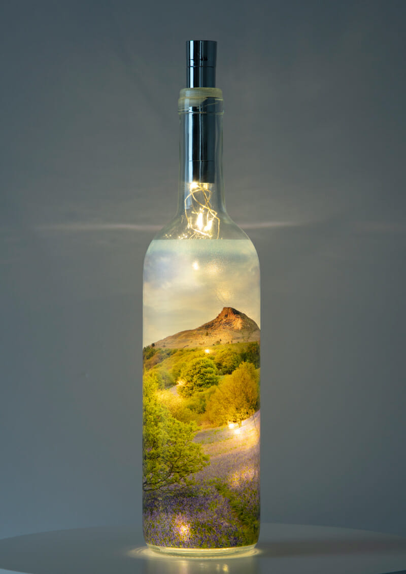 Bluebells At Roseberry Topping Light Up Bottle Bluebells At Roseberry Topping Light Up Bottle