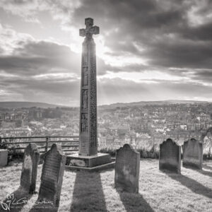 Caedmon's Cross Black and White Photo Slate