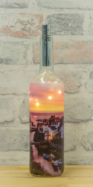 Calm Before The Storm At Staithes Light Up Bottle