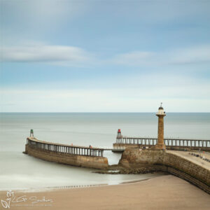 Calm Waters at Whitby Beach Photo Slate