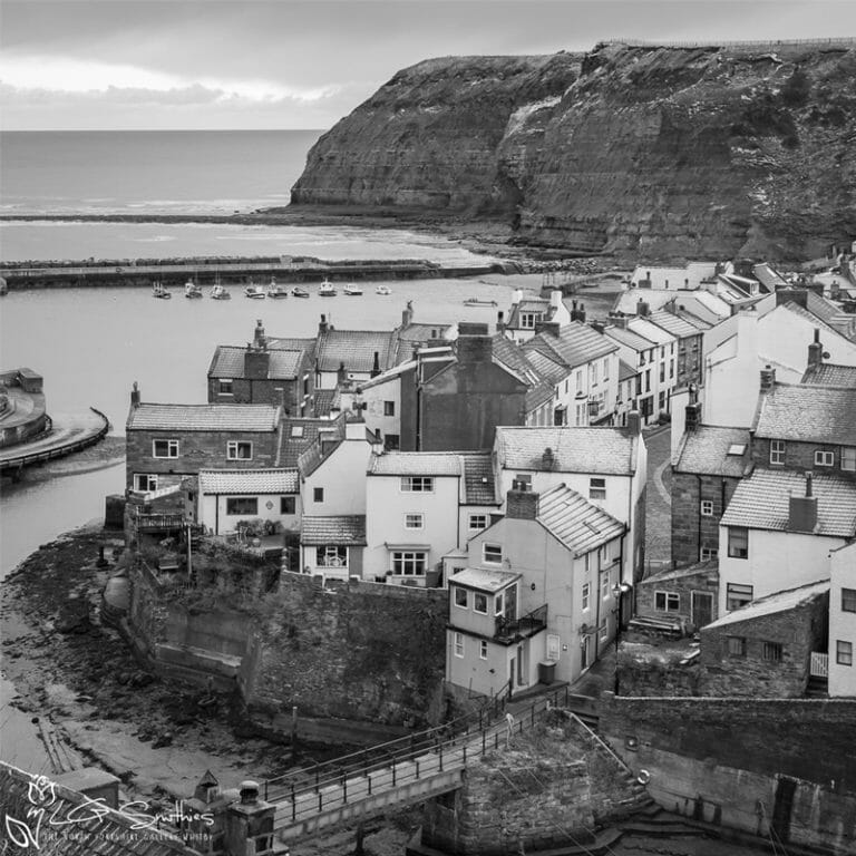 Chilly Morning At Staithes Photo Slate