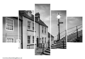 Church St And The 199 Steps Black And White 5PCS Wall Art