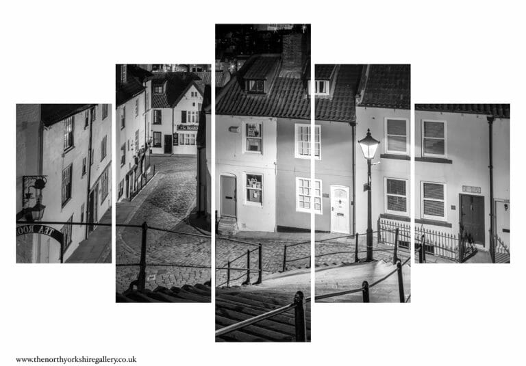 Church St And The 199 Steps Whitby 5PCS Wall Art