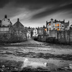 Dawn At Robin Hood's Bay Colour Splash Photo Slate