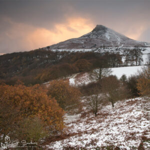 December Snow At Roseberry Topping Mini Foam Board Print