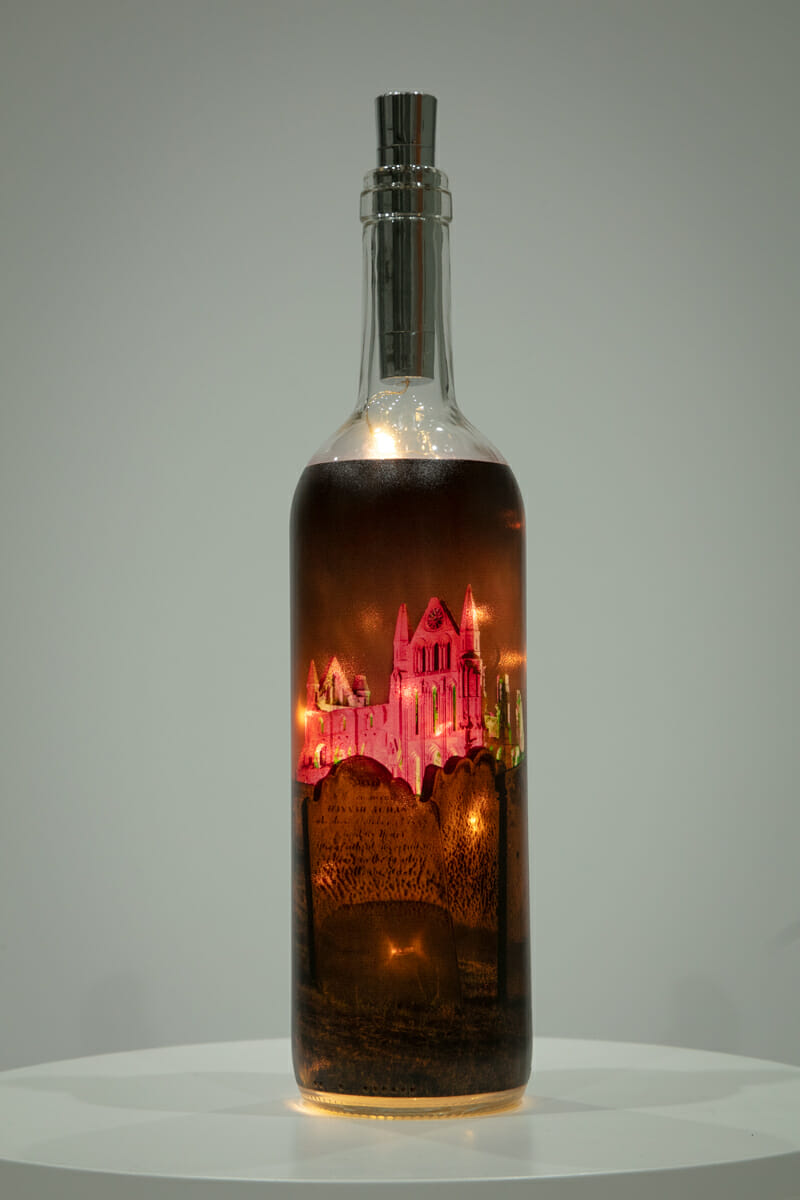 Dracula’s Grave Yard And Illuminated Whitby Abbey Light Up Bottle Dracula’s Grave Yard And Illuminated Whitby Abbey Light Up Bottle