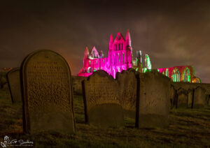 Dracula's Graveyard and Illuminated Whitby Abbey