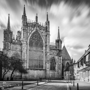 East Window York Minster Black And White Photo Slate