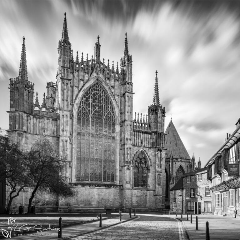 East Window York Minster Black And White Photo Slate