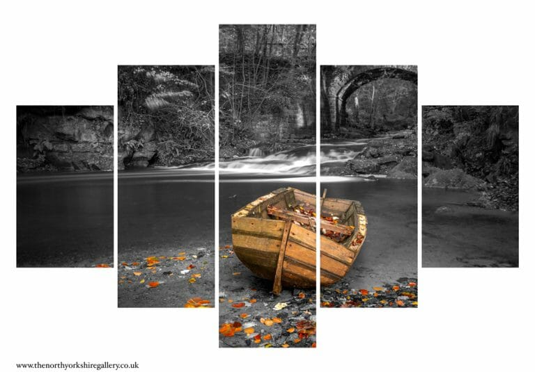 Falling Foss Boat 5PCS Wall Art
