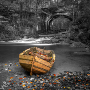 Falling Foss Boat Colour Splash Photo Slate
