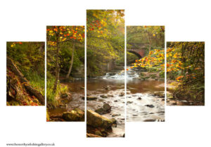 Falling Foss Bridge 5PCS Wall Art