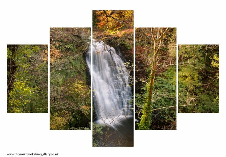 Falling Foss On The Coast To Coast Trail 5PCS Wall Art