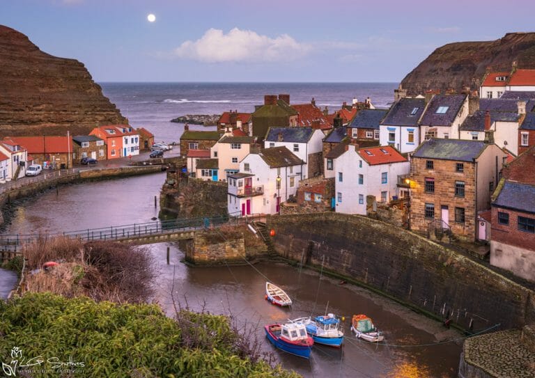 February Snow Moon Over Staithes