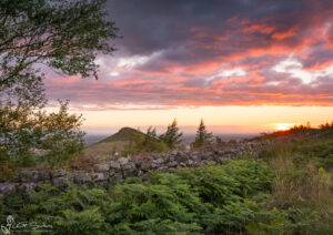 Fire In The Sky Above Roseberry And The Tees Valley