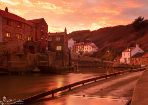 Fire In The Sky Over Staithes