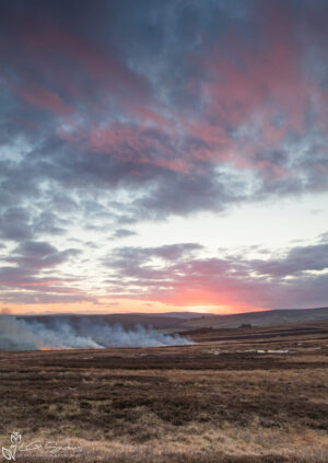 Fire On The Slopes Of The Esk Valley