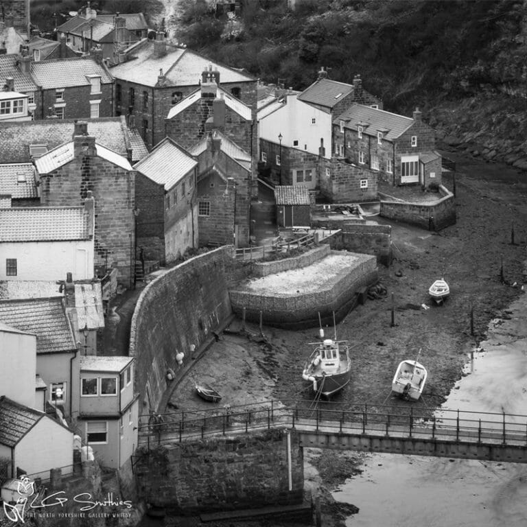 Frosty Morning At Staithes Mini Foam Board Print