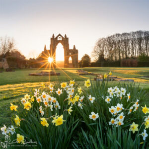 Guisborough Priory Spring Sunrise Photo Slate