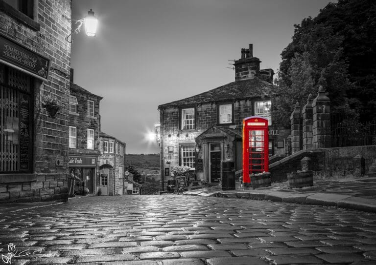 Haworth At Night Colour Splash