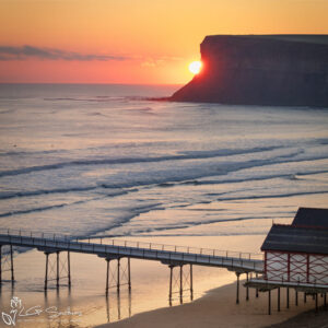 Huntcliff Sunrise Saltburn Mini Foam Board Print