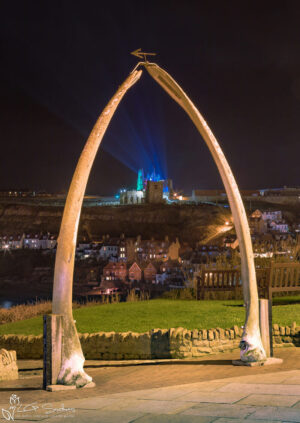 Illuminated Abbey Through The Whalebones