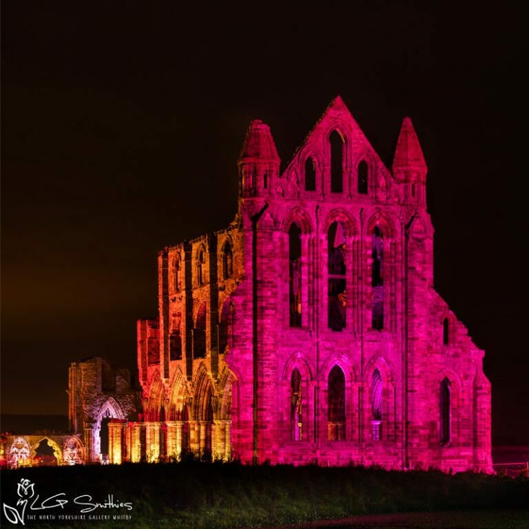 Illuminated Abbey Mini Foam Board Print