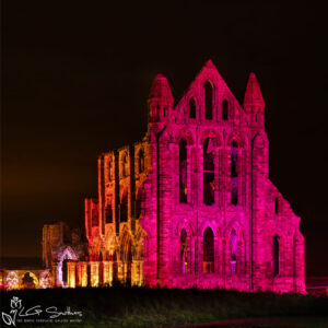 Illuminated Abbey Photo Slate