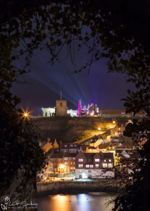 Illuminated Abbey And The 199 Steps Through The Tunnel