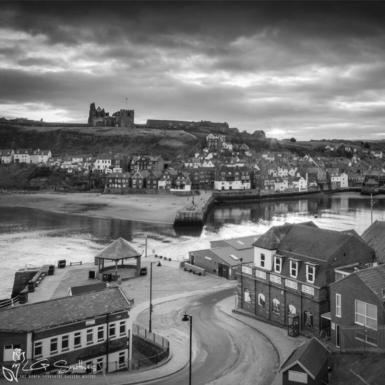 Khyber Pass Whitby Black and White Mini Foam Board Print