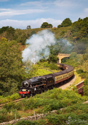 LMS 5428 Approaching Goathland Station On The North York Moors Railway