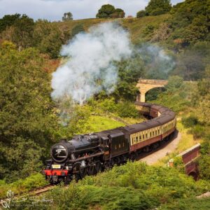 LMS 5428 Approaching Goathland Station On The North York Moors Railway Photo Slate