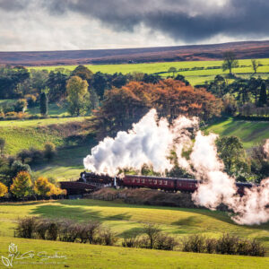LMS Black 5 Eric Treacy Departs Goathland On The North York Moors Railway Photo Slate