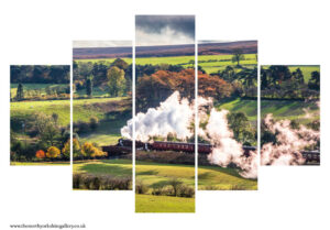 LMS Black Treacy Departs Goathland 5PCS Wall Art