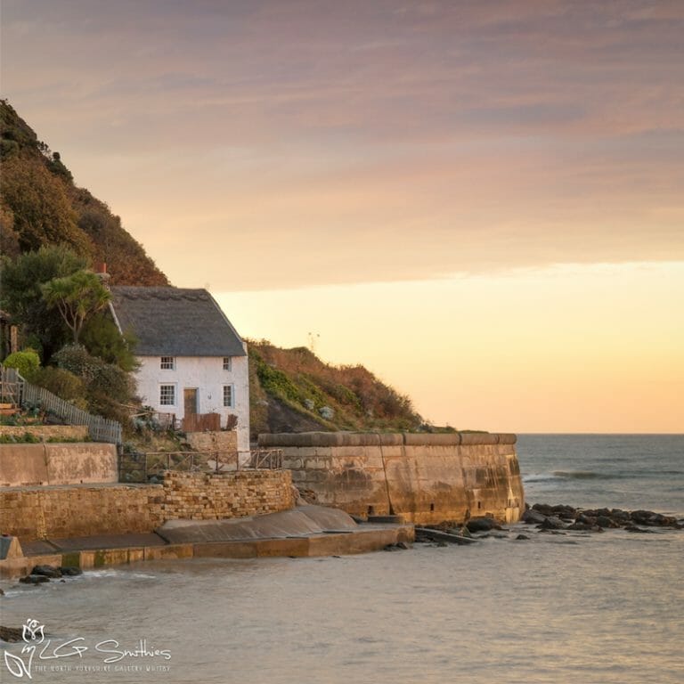 Runswick Bay Lady Palmer's Cottage Mini Foam Board Print