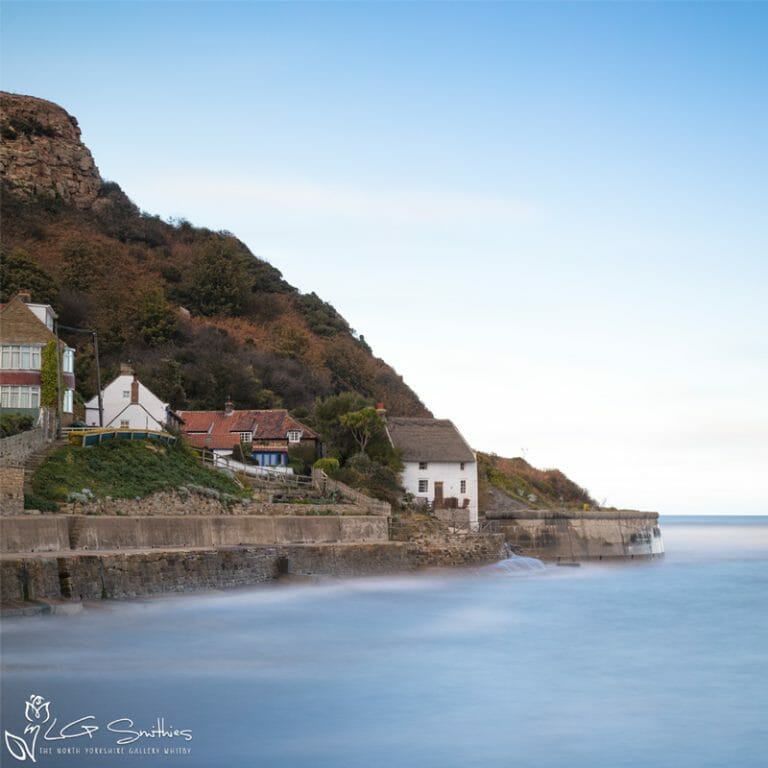 Lady Palmer's Cottage On A Fresh Autumn Day at Runswick Photo Slate
