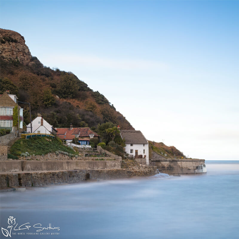 Lady Palmer's Cottage On A Fresh Autumn Day at Runswick Photo Slate 1 Lady Palmer's Cottage On A Fresh Autumn Day at Runswick Photo Slate