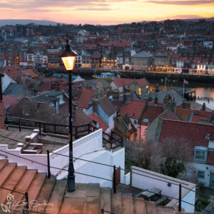Lonely Lamp Whitby Photo Slate